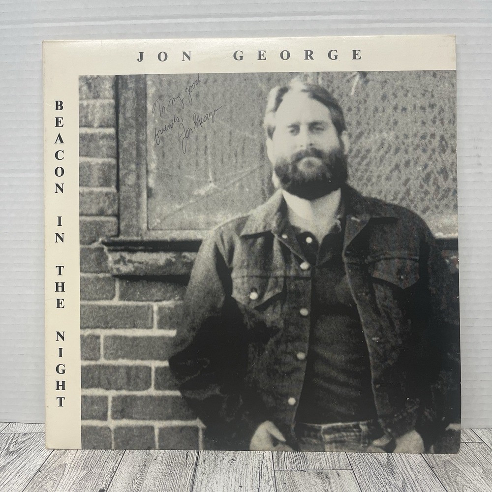 Jon George Beacon In The Night Vinyl LP 1984 Private Press Autographed Signed